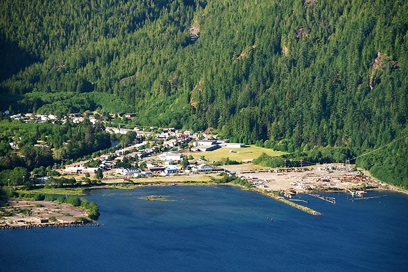 A picture of the Village of Tahsis.