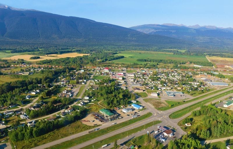 A picture of the Village of McBride.